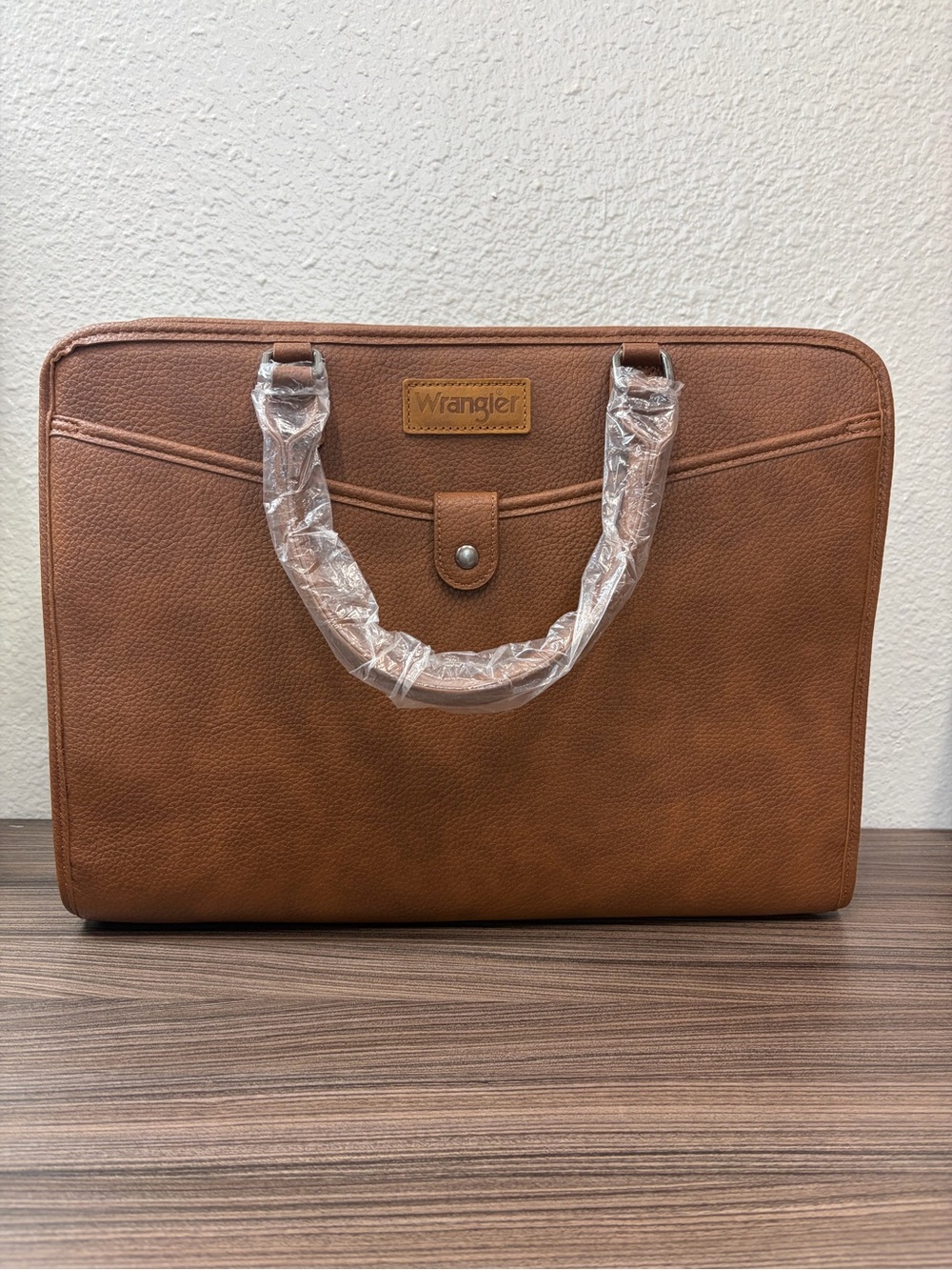 Wrangler Brown Leather-Look bag with Top Handles